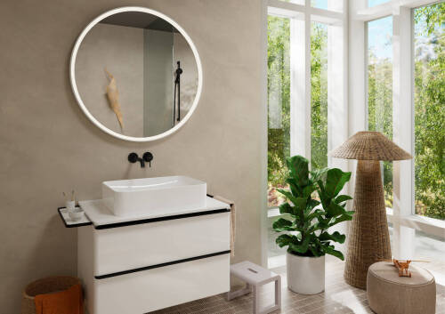 Hansgrohe Tecturis S Ankastre Lavabo Bataryası EcoSmart+ 22,5cm Gaga Mat Siyah 73351670 - 2