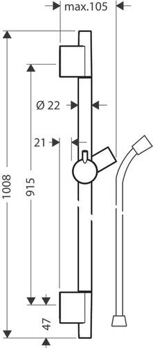 Hansgrohe Unica'S Puro Duş Tiji 90 cm 28631000 - 2