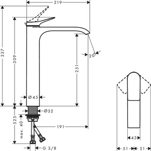 Hansgrohe Vivenis Çanak Lavabo Bataryası 75042000 - 2