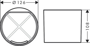 Hansgrohe WallStoris Bardak Mat Beyaz 27921700 - 3