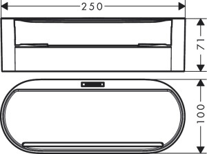 Hansgrohe WallStoris Depolama Rafı Derin Mat Beyaz 27912700 - 3