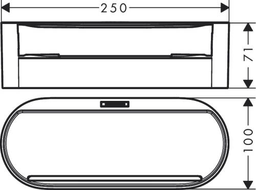 Hansgrohe WallStoris Depolama Rafı Derin Mat Beyaz 27912700 - 3