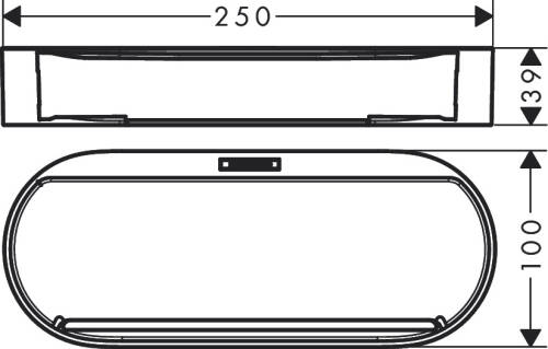 Hansgrohe WallStoris Depolama Rafı Mat Beyaz 27913700 - 5