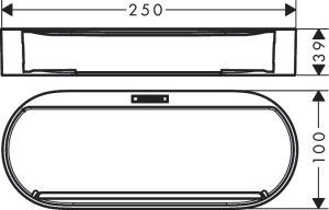 Hansgrohe WallStoris Depolama Rafı Mat Siyah 27913670 - 3