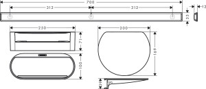 Hansgrohe WallStoris Küvet Paketi Mat Beyaz 27966700 - 3