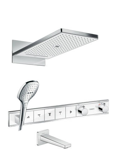 Hansgrohe RainMaker Termostatik Ankastre Duş Sistemi Krom/Beyaz - 1