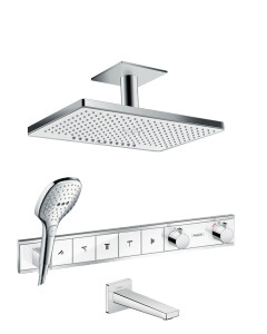 Hansgrohe RainMaker Termostatik Ankastre Duş Sistemi Krom/Beyaz - 1