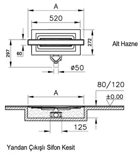 Vitra DK100 Eco-Flow Duş Kanalı 40cm Mat Krom 59980476000 - 2